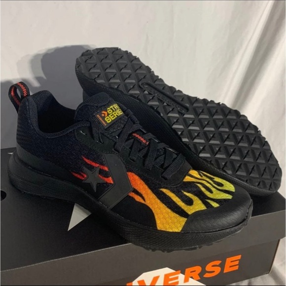 Converse Star Series RN OX Black Flames Shoes Mens - Picture 6 of 6